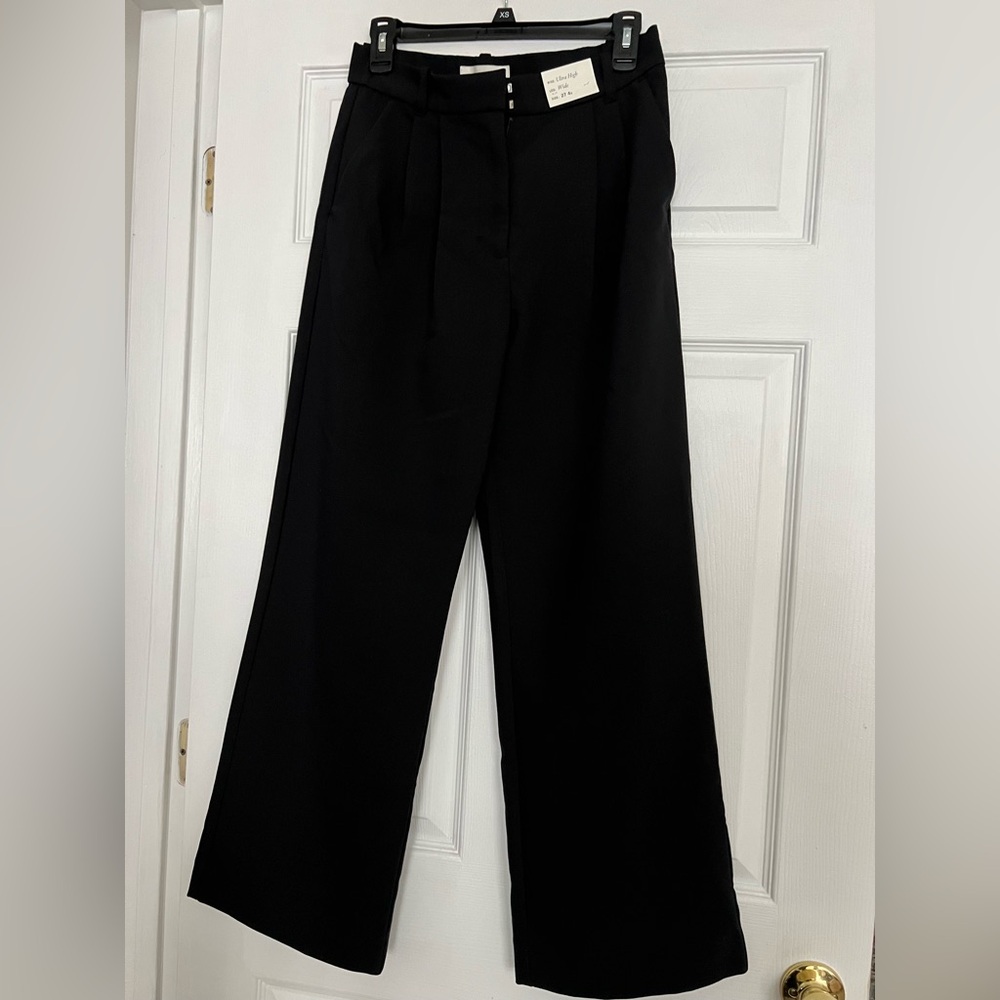 Women’s A&F black wide/high rise pants